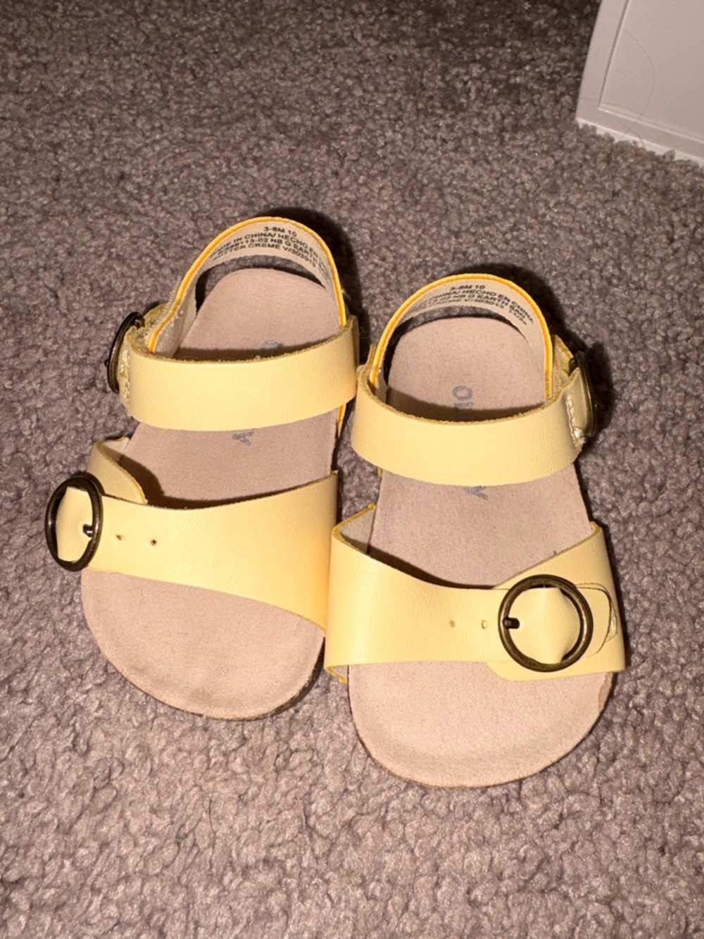 Old Navy Yellow Double-Strap Buckle Infant Sandals